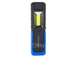 Лампа светодиодная аккумуляторная (5W COB+1W, магнит, 180гр., 250Lm, 2000mAh, USB провод, время раб.3ч, время заряд. 2-3ч, защита гнезда зарядки) RockFORCE RF-F-01402