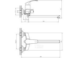 Смеситель для ванны (Lt) D40 DR71043 Decoroom