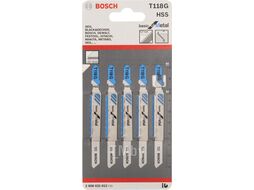 Пилки для лобзика T118G по металлу 5шт. BOSCH (2608631012)
