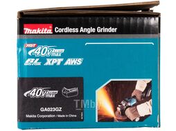 УШМ (болгарка) аккумуляторная MAKITA GA 023 GZ (40В, 125 мм, 3000-8500 об/мин, слайдер)