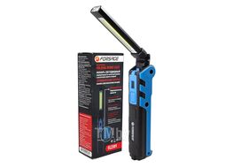 Лампа светодиодная аккумуляторная с магнитом (5W/3WCOB, 150/360Lumen, 3.7V, 2000mAh, t зарядки 4ч, USB провод, защита гнезда зарядки, поворотная 270гр) Forsage F-EL2301