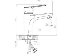 Смеситель для умывальника (Lt) D35 DR22011 Decoroom