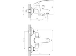 Смеситель для ванны (Lt) D40 DR71035 Decoroom