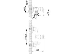 Смеситель для биде (Lt) D25 LM3318C Lemark