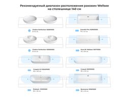 Столешница для раковины Wellsee Genuine Tree 162024000 (140*50 см, без отверстия под сифон, комплект креплений, матовый черный)