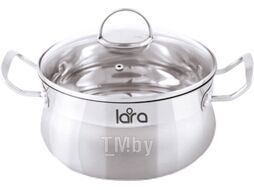 Кастрюля LARA (нерж) Gracia 18x10см, 2.6л LR02-51