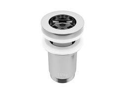 Выпуск для раковины Wellsee Drainage System 182144000 (с переливом, высота 102-134 мм; хром)