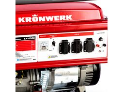 Генератор бензиновый LK 6500,5,5 кВт, 230 В, бак 25 л, ручной старт Kronwerk 94689