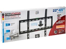 Кронштейн Arm Media для телевизора 22"-65" черный STEEL-3
