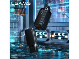 Сетевое зарядное USAMS US-CC110 GaN Mini 65W (А+С+С) EU черное CC110TC01