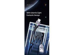 Кабель USB2.0 AM - Type-C USAMS U77 3A With Colorful Light 1.2м синий SJ542USB02