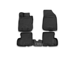 Комплект резиновых автомобильных ковриков 3D в салон NISSAN Terrano, 2014-2016, 4WD, 4 шт. (полиуретан) ELEMENT CARNIS10057K