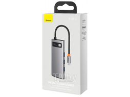 Концентратор Baseus Metal Gleam Series 5-in-1 Type-C to PD+HDMI+3*USB3.0 серый CAHUB-CX0G