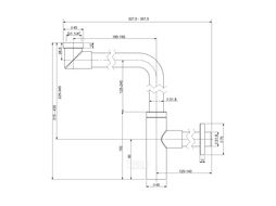 Сифон для раковины Wellsee Drainage System 182128000 (d 32 мм (1 1/4"); длина 328-358 мм; матовый белый)