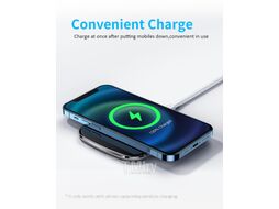 Беспроводное зарядное устройство USAMS CD154 Zinc Alloy Ultra-thin Fast Wireless Charger 15W чёрное