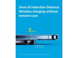 Беспроводное зарядное устройство USAMS CD154 Zinc Alloy Ultra-thin Fast Wireless Charger 15W чёрное