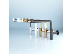 Сифон для раковины Wellsee Drainage System 182125000 (d 32 мм (1 1/4"); длина 328-358 мм; матовый черный)