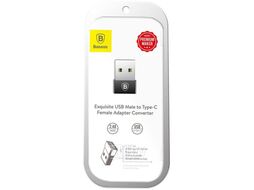 Переходник Baseus USB А Male to Type-C Female 2.4A черный CATJQ-A01