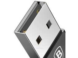 Переходник Baseus USB А Male to Type-C Female 2.4A черный CATJQ-A01