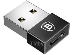 Переходник Baseus USB А Male to Type-C Female 2.4A черный CATJQ-A01