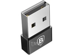 Переходник Baseus USB А Male to Type-C Female 2.4A черный CATJQ-A01