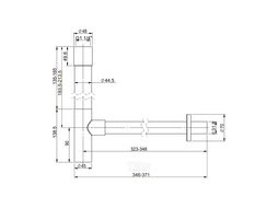 Сифон для раковины Wellsee Drainage System 182116000 (d 32 мм (1 1/4"); длина 346-371 мм; золото)