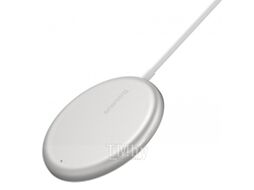 Беспроводное зарядное Baseus Simple Mini (подходит для IP12 с Type-C кабелем 1.5м) белый WXJK-F02