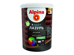 Лазурь для дерева ALPINA Аква (черный; 0.9 л) 948103491