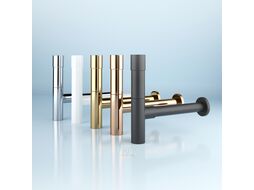 Сифон для раковины Wellsee Drainage System 182117000 (d 32 мм (1 1/4"); длина 346-371 мм; розовое золото)