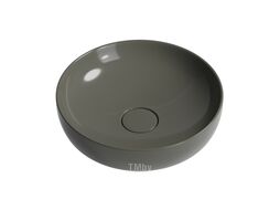 Накладная раковина Wellsee Chalice Perfection 150604000 (42*42 см, круглая, без отверстия под смеситель, керамический клапан, антрацит)
