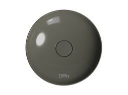 Накладная раковина Wellsee Chalice Perfection 150604000 (42*42 см, круглая, без отверстия под смеситель, керамический клапан, антрацит)