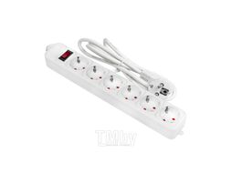 Сетевой фильтр 6*1,8м 16А/3,2кВт с выкл. c/з ПВС 3х1,0 Блокбастер XL EKF PROxima
