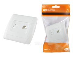 Розетка компьютерная RJ45 белая "Онега" TDM SQ1805-0022