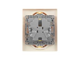 Розетка Legrand Etika 2-м СП винтовые клеммы в сборе, с заземлением, слоновая кость 672323