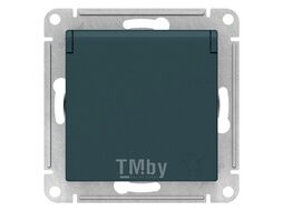 Розетка с заземл. со шторками с крышкой, 16А, IP20, механизм, ИЗУМРУД ATLASDESIGN Schneider Electric ATN000846