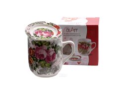 Кружка с фильтром фарфор/металл 300 мл (арт. 124-01122, код 424730)
