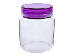 Банка для сыпучих продуктов стеклянная "Colorlicious purple" 750 мл с пластмассовой крышкой (арт. L8344, код 181957)