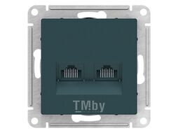 Розетка двойная компьютерная RJ45+RJ45, кат.5E, механизм, ИЗУМРУД ATLASDESIGN Schneider Electric ATN000885