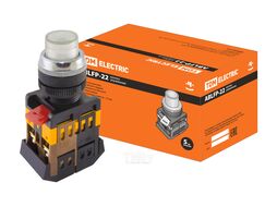 Кнопка ABLFP-22 прозрачн. d22мм неон/230В 1з+1р TDM SQ0704-0032