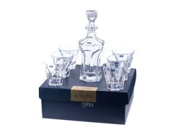 Набор для питья стеклянный "APOLLO" 7 пр.: графин 600 мл, 6 стаканов 230 мл Crystalite Bohemia