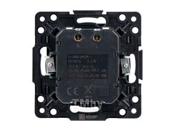 Механизм Розетки Стокгольм с 2USB type-A + type-C черный EKF PROxima