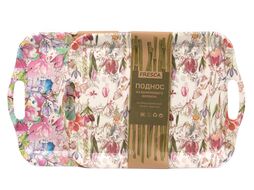 Поднос бамбуковый прямоугольный 36*26*1,8 см (арт. HH3626BP-flower, код 229291)