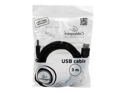 Кабель удлинитель USB2.0 Pro Cablexpert CCP-USB2-AMAF-10, AM/AF, 3.0м, экран, черный, пакет