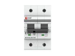 Автоматический выключатель 2P 125А (C) 15кА ВА 47-125 EKF PROxima