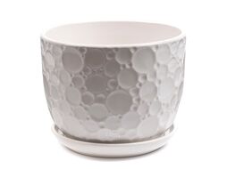 Горшок для цветов керамический 21*18,5 см (арт. TX63007white-1, код 228034)