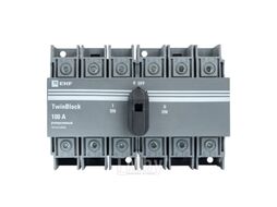 Рубильник 100A 3P реверсивный c рукояткой для прямой установки TwinBlock EKF