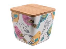 Банка для сыпучих продуктов бамбуковая "Птицы" 11*11*12 см (арт. BP1111-S-17003, код 177868)