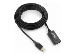 Кабель удлинитель Cablexpert USB 2.0 активный, 4.8м, черный, пакет UAE016-BLACK