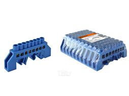 Шина "N" нулевая в изоляторе на DIN-рейку 8x12мм 8 групп TDM SQ0801-0077
