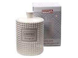 Банка для сыпучих продуктов керамическая "Coffee" 650 мл/10,8*10,8*15 см (арт. HC1910060-6.25C, код 221165)